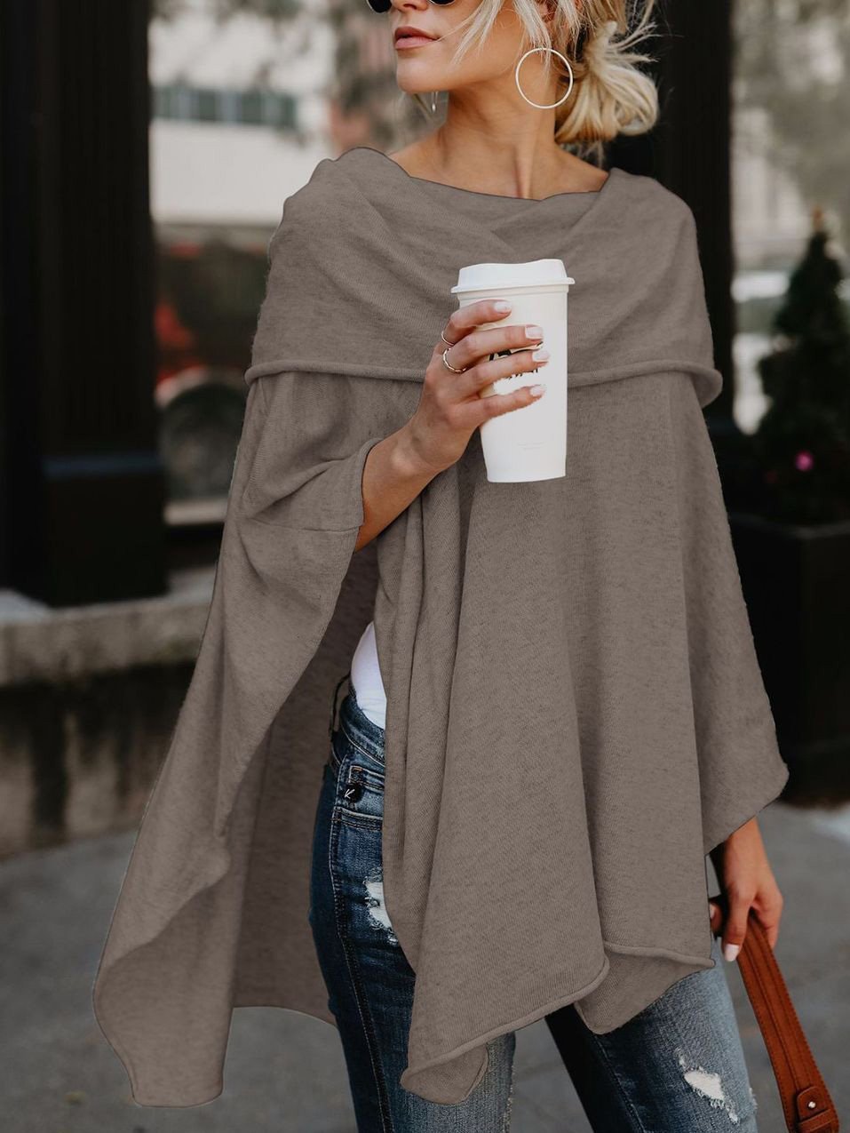 Irregular Off Shoulder Shawl